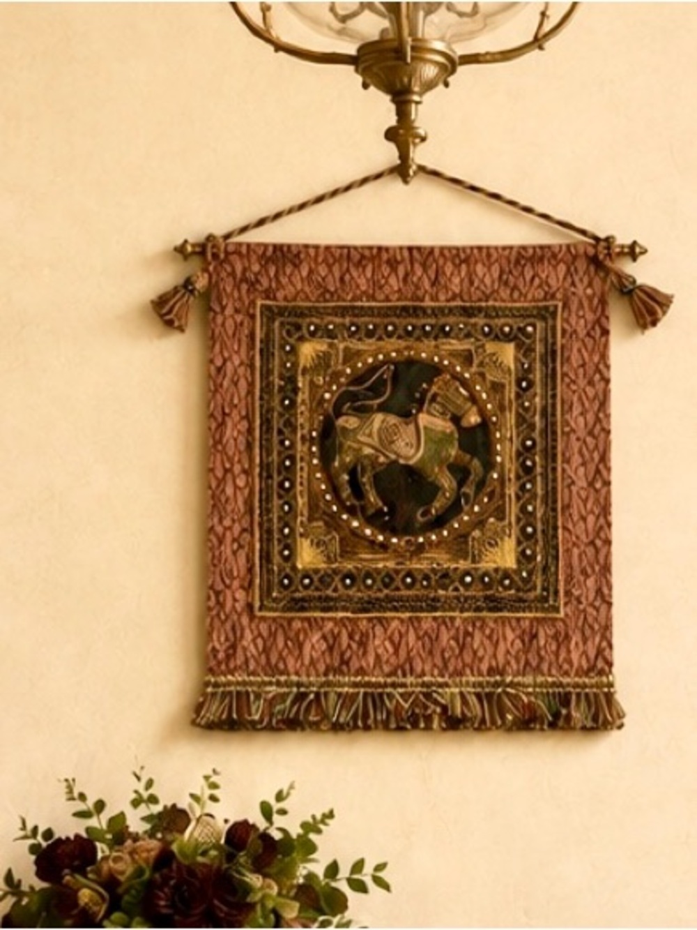 Vintage Burmese Talaga Tapestry